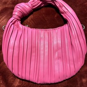 Pink Pleated Women's Bag